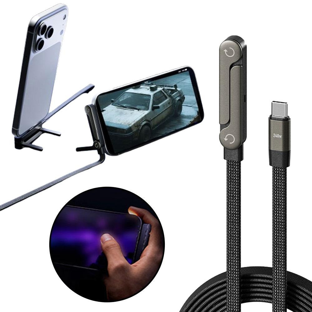240W Foldable Charging Cable with Bracket