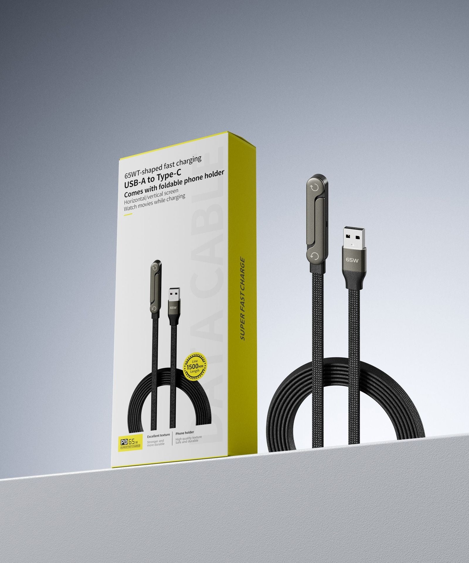 240W Foldable Charging Cable with Bracket